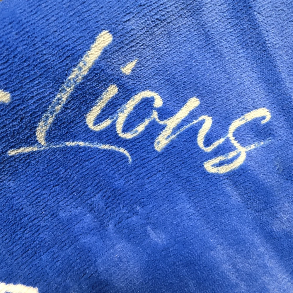 NFL Lions Blue and White Throw Blanket